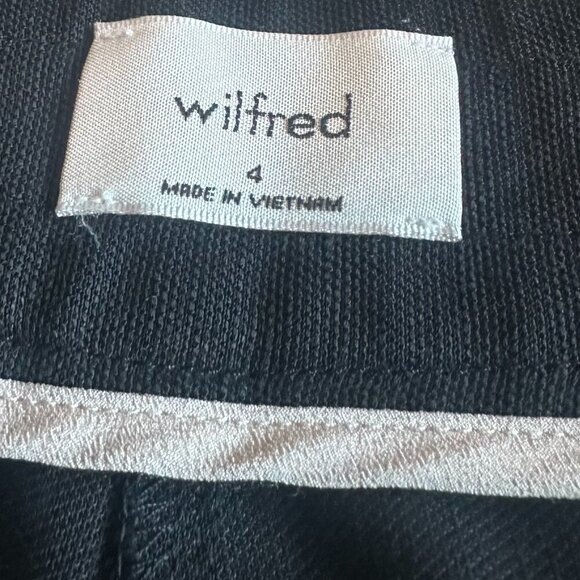 Wilfred Aritzia Black Cropped Length Linen Blend Slacks Pants Size 4 Women's - Picture 10 of 11